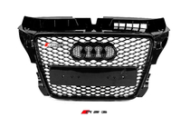 Audi A3 2003–2012 RS-style frontgrill (2008-2012, svart med krom) foto 1