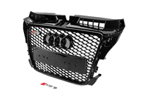 Audi A3 2003–2012 RS-style frontgrill (2008-2012, svart med krom) foto 2