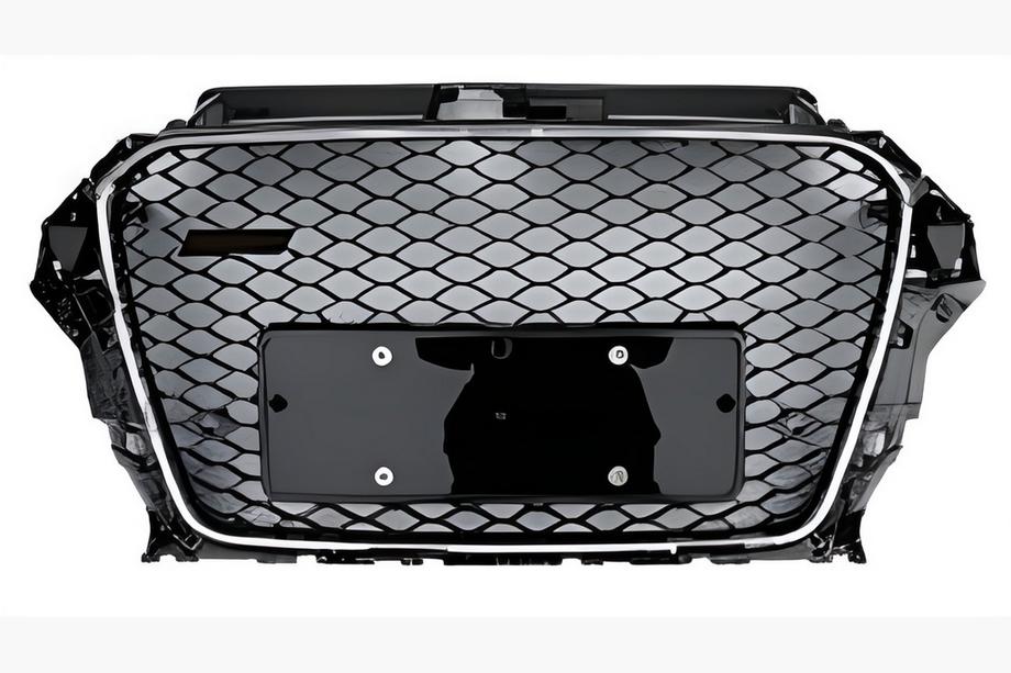 Audi A3 2012–2020 Frontgrill i RS-stil (2012-2016, svart med krom) Image