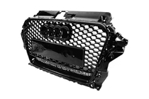 Audi A3 2012–2020 Främre grill i RS-stil med Quattro-tekst (2012-2016, svart) foto 2