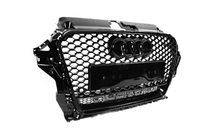 Audi A3 2012–2020 Främre grill i RS-stil med Quattro-tekst (2012-2016, svart) foto 3