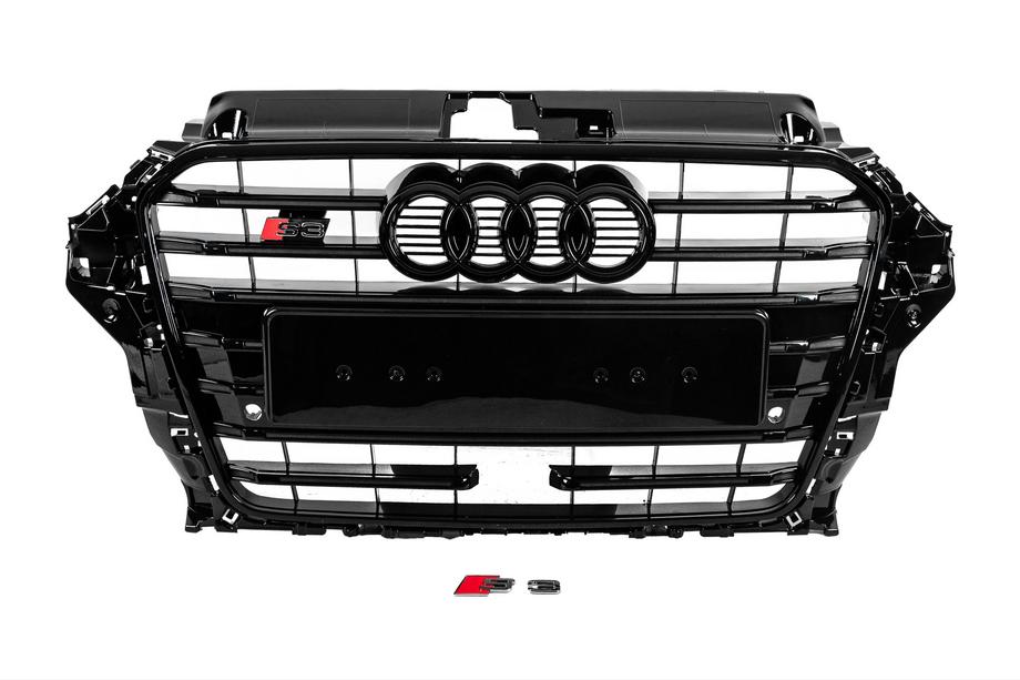 Audi A3 2012–2020 Frontgrill S-style (2012-2016, svart) Image