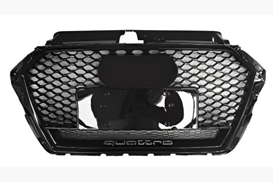 Audi A3 2012–2020 Frontgrill i RS-stil med Quarrto-tekst (2016-2020, svart) Image