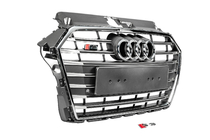 Audi A3 2012–2020 Frontgrill S-style (2016-2020, grå med krom) foto 3