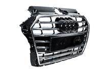 Audi A3 2012–2020 Frontgrill S-style (2016-2020, svart med krom) foto 3