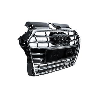 Frontgrill S-style (2016-2020, svart med krom) foto 3