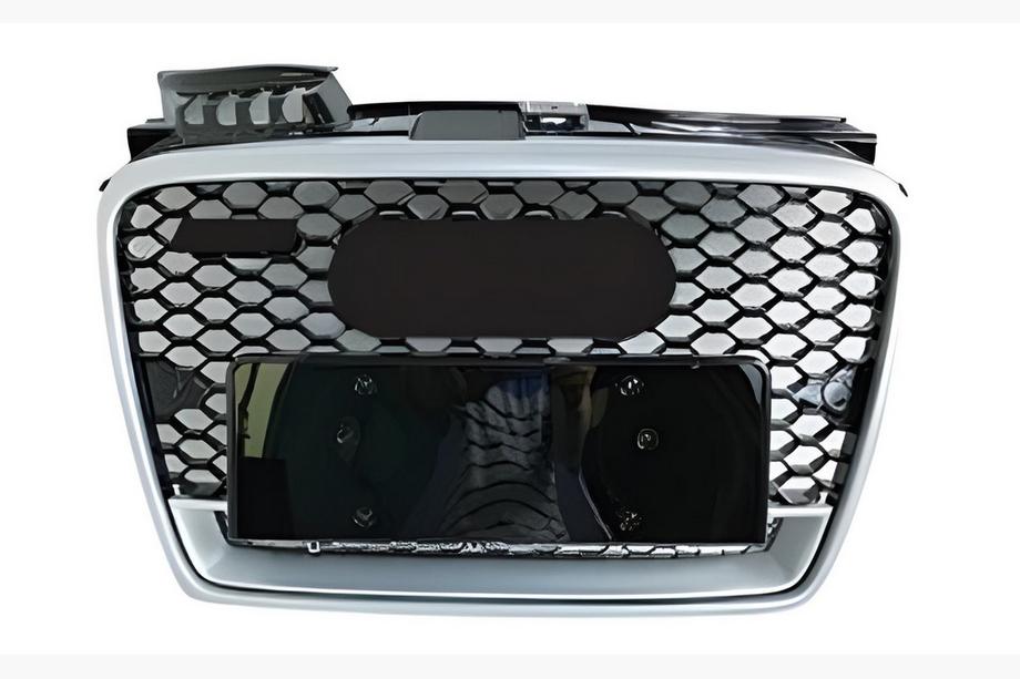 Audi A4 B7 2004–2008 Frontgrill RS-style V-1 (svart med krom) Image