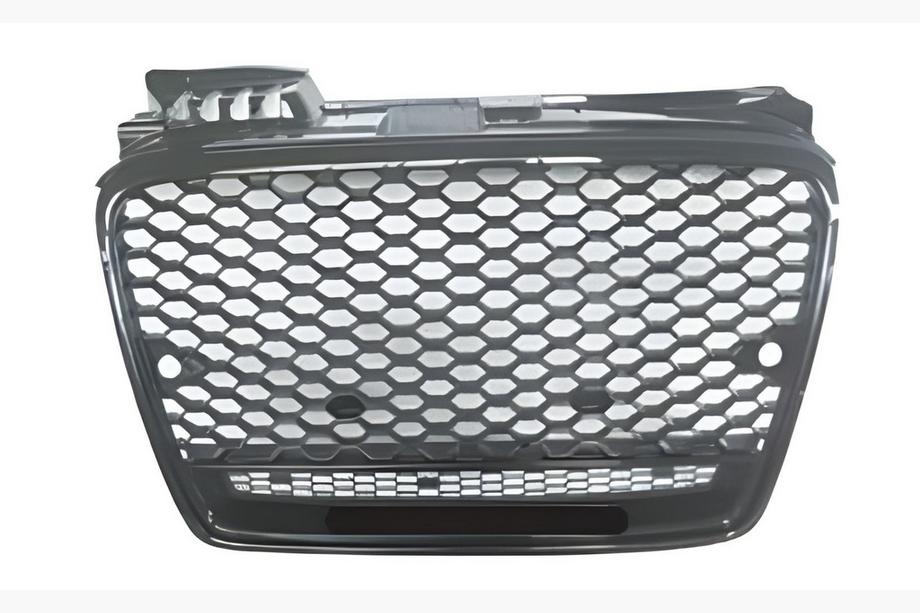 Audi A4 B7 2004–2008 Frontgrill RS-style V-1 (utan logo, svart med krom) Image