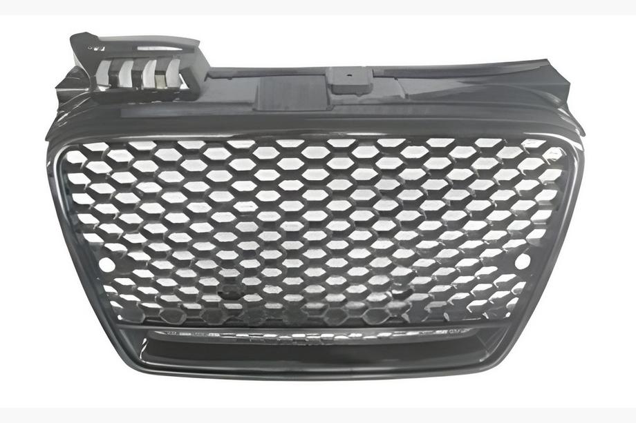 Audi A4 B7 2004–2008 Frontgrill RS-style V-2 (utan logotyp, svart med krom) Image