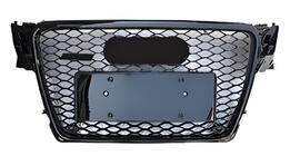 Audi A4 B8 2007–2015 Frontgrill RS-style V-1 (2007-2011, svart med krom) foto 1