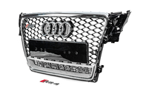 Audi A4 B8 2007–2015 Frontgrill med Quattro-text, RS-style (2007-2011, svart) foto 2