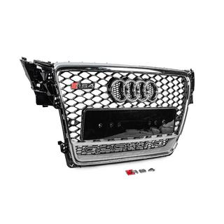 Frontgrill med Quattro-text, RS-style (2007-2011, svart) foto 3