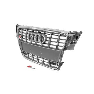 Frontgrill i RS-stil (2007-2011, grå med krom) Audi A4 B8 2007–2015 foto 2