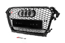 Audi A4 B8 2007–2015 Främre svart grill i RS-stil med Quattro-emblem (2012-2015) foto 3