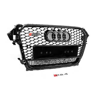 Främre svart grill i RS-stil med Quattro-emblem (2012-2015) foto 2