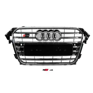 Frontgrill S-style (2012-2015, svart med krom) foto 1