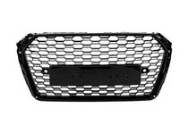 Audi A4 B9 2015–2024 Frontgrill RS-style Quattro (utan logotyp, 2015-2019, svart) foto 1