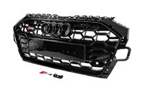 Audi A4 B9 2015–2024 S-style frontgrill (2019-2024, svart) foto 2
