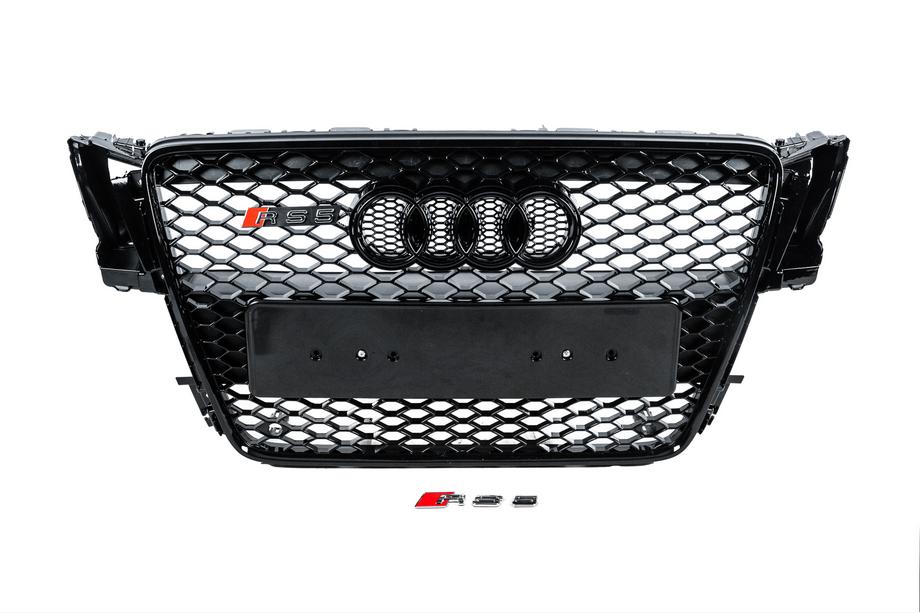 Audi A5 2007–2015 RS-style frontgrill (2007-2011, svart) Image