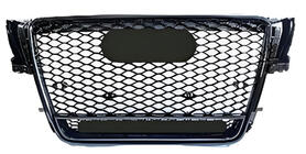 Audi A5 2007–2015 Främre RS-style grill med Quattro-tekst (2007-2011, svart) foto 1