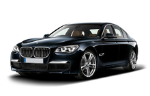 BMW 7-serien F01/F02 2008–2015 Njurgaller 1-bar (blank svart med kromkant) foto 1