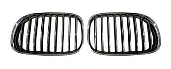 BMW 7-serien F01/F02 2008–2015 Njurgaller 1-bar (blank svart med kromkant) foto 2