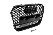 Audi A6 C7 2011–2017 Svart frontgrill i RS-stil med Quattro-emblem (2011-2014) foto 3