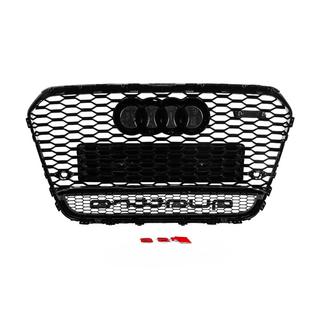 Svart frontgrill i RS-stil med Quattro-emblem (2011-2014) foto 4