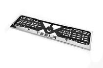 Tesla Kromad registreringsskyltsram (1 st, rostfritt stål) foto 2