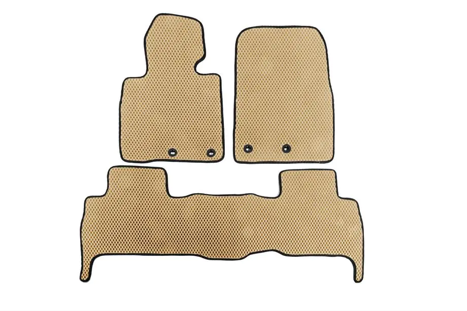 Toyota Land Cruiser 200 2007–2021 EVA V-2 golvmattor i polyuretan (2012-2021, Beige) Image
