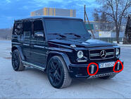 Mercedes G class W463 1990–2018 Stötfångarinsatser i rostfritt stål (2 st, AMG) foto 2