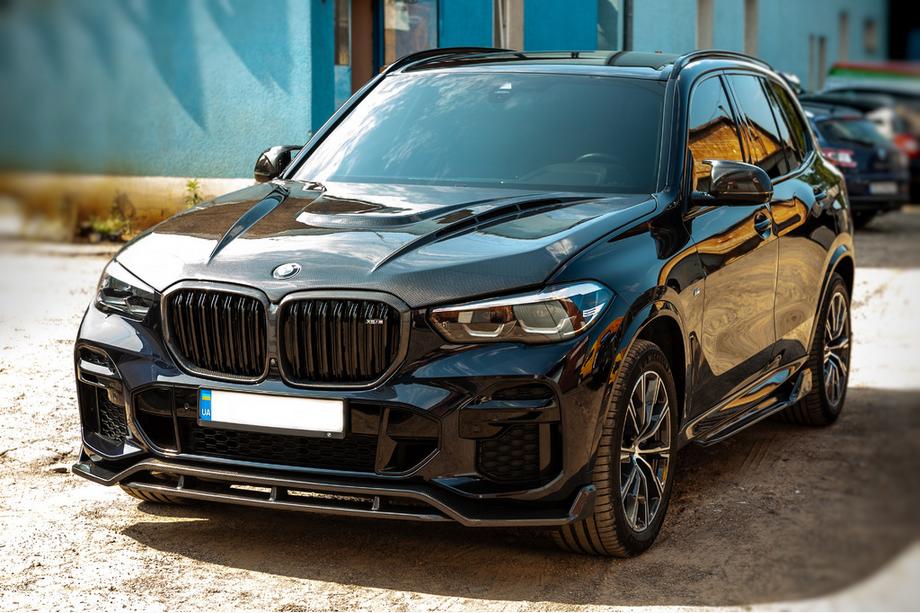 BMW X5 G05 2019–2026 Främre läppspoiler Paradigm V-2 (2018-2022, äkta kolfiber) Foto 1