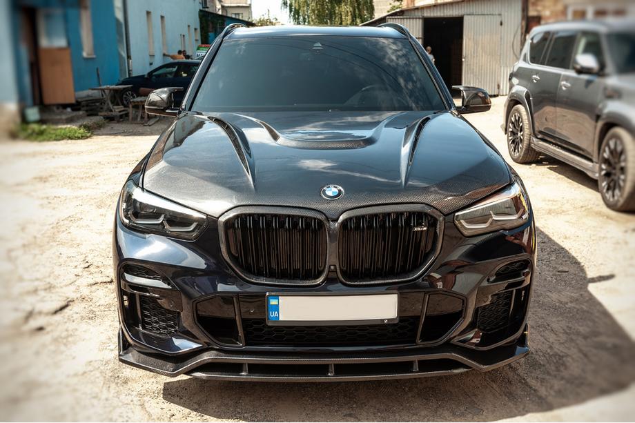 BMW X5 G05 2019–2026 Främre läppspoiler Paradigm V-2 (2018-2022, äkta kolfiber) Foto 4