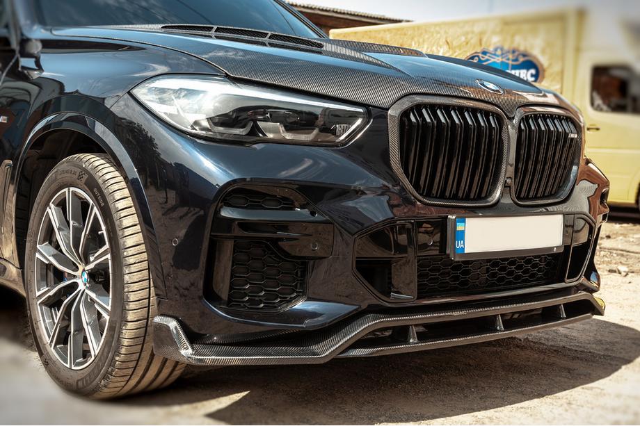 BMW X5 G05 2019–2026 Främre läppspoiler Paradigm V-2 (2018-2022, äkta kolfiber) Foto 8