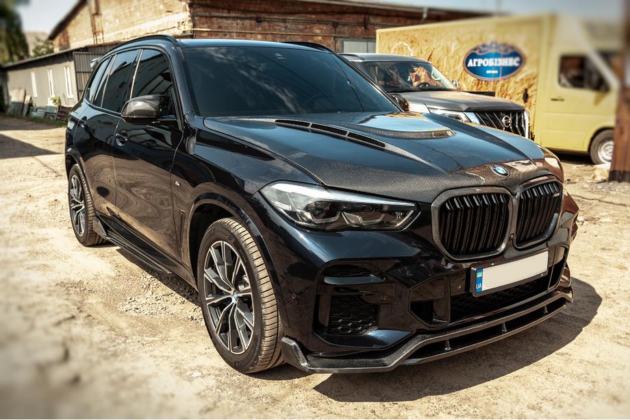 BMW X5 G05 2019–2026 Främre läppspoiler Paradigm V-2 (2018-2022, äkta kolfiber) Foto 9