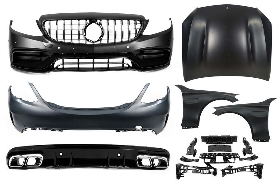 Mercedes C-class W205 2014–2021 Karosskit med motorhuv och skärmar (C63 AMG) Image