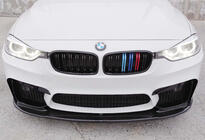 BMW 4-serie F32/F33/F36 2012–2020 Frontläpp till främre stötfångaren DPT Lip V-1 (för M4, blanksvart) foto 4