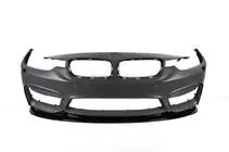 BMW 4-serie F32/F33/F36 2012–2020 Frontläpp till främre stötfångaren DPT Lip V-2 (för M4, högblank svart) foto 8