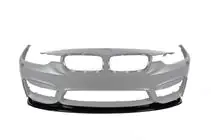 BMW 4-serie F32/F33/F36 2012–2020 Frontläpp till främre stötfångaren DPT Lip V-2 (för M4, högblank svart) foto 2