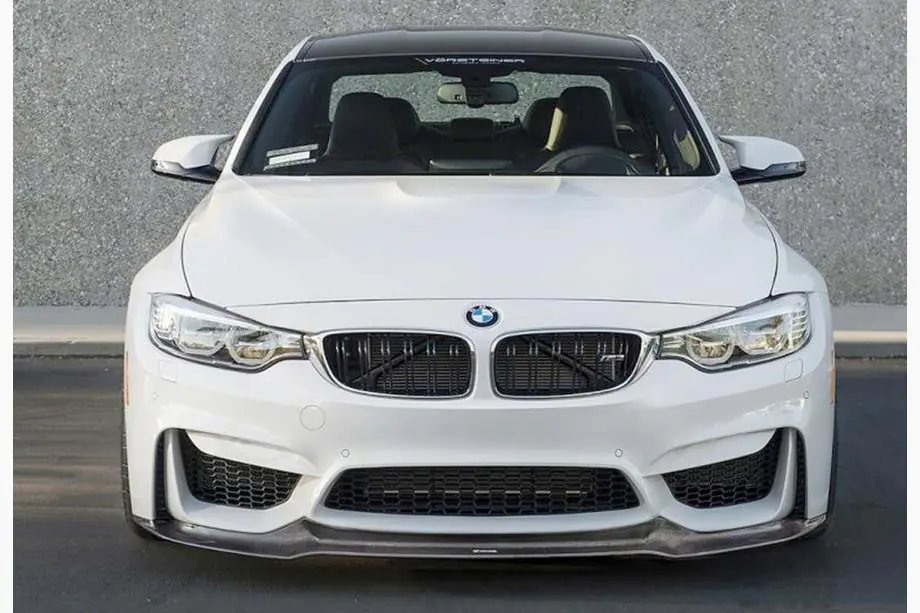BMW 4-serie F32/F33/F36 2012–2020 Frontläpp till främre stötfångaren DPT Lip V-2 (för M4, högblank svart) Image
