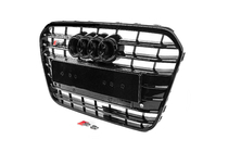 Audi A6 C7 2011–2017 Svart frontgrill med svart ram S-style (2011-2014) foto 3