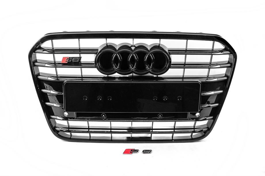Audi A6 C7 2011–2017 Svart frontgrill med svart ram S-style (2011-2014) Image