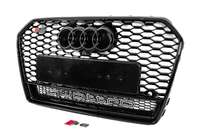 Audi A6 C7 2011–2017 Svart RS-style frontgrill med Quattro-emblem (2014-2017) foto 2