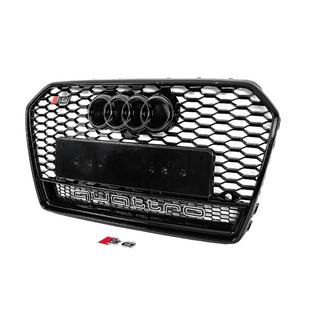 Svart RS-style frontgrill med Quattro-emblem (2014-2017) foto 2