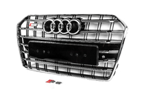 Audi A6 C7 2011–2017 Svart frontgrill med kromram S-Style (2014-2017) foto 2