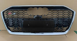 Audi A6 C8 2018–2025 Frontgrill i RS-style (svart med krom) foto 1