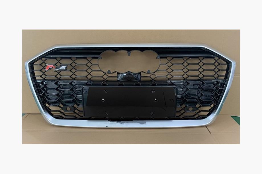 Audi A6 C8 2018–2025 Frontgrill i RS-style (svart med krom) Image