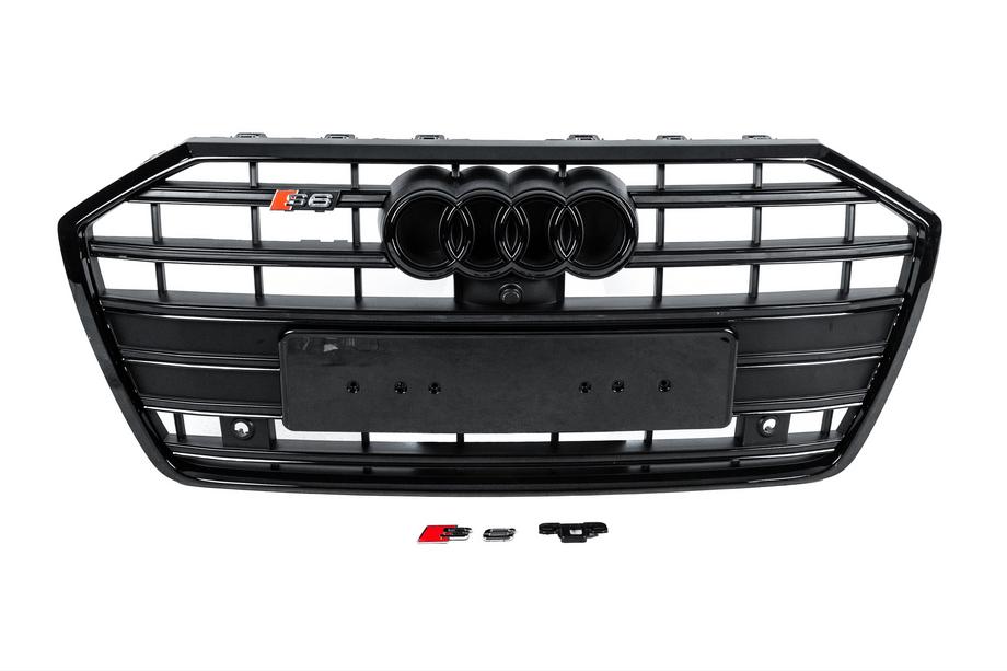 Audi A6 C8 2018–2025 Frontgrill S-style (svart) Image