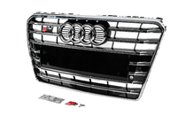 Audi A7 2010–2018 Frontgrill S-Style (2010-2014, svart med krom) foto 2