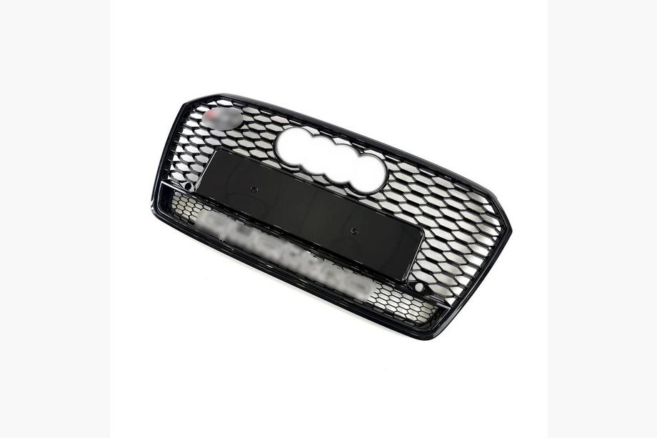Audi A7 2010–2018 Frontgrill RS-Style med Quattro-emblem (2015-2018, svart) Image